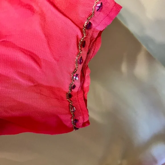 Chico's Purple and Pink Gradient Top with embellishment NWOT - Picture 5 of 6